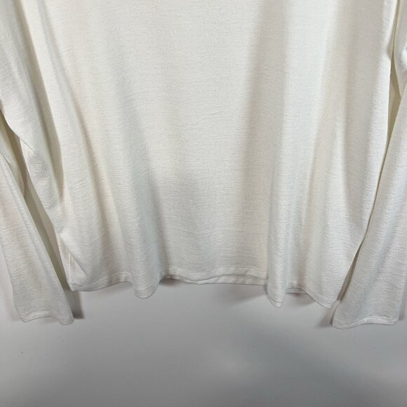 Rag & Bone Open Back Long Sleeve White Top Size Medium Lightweight Designer - Picture 3 of 9